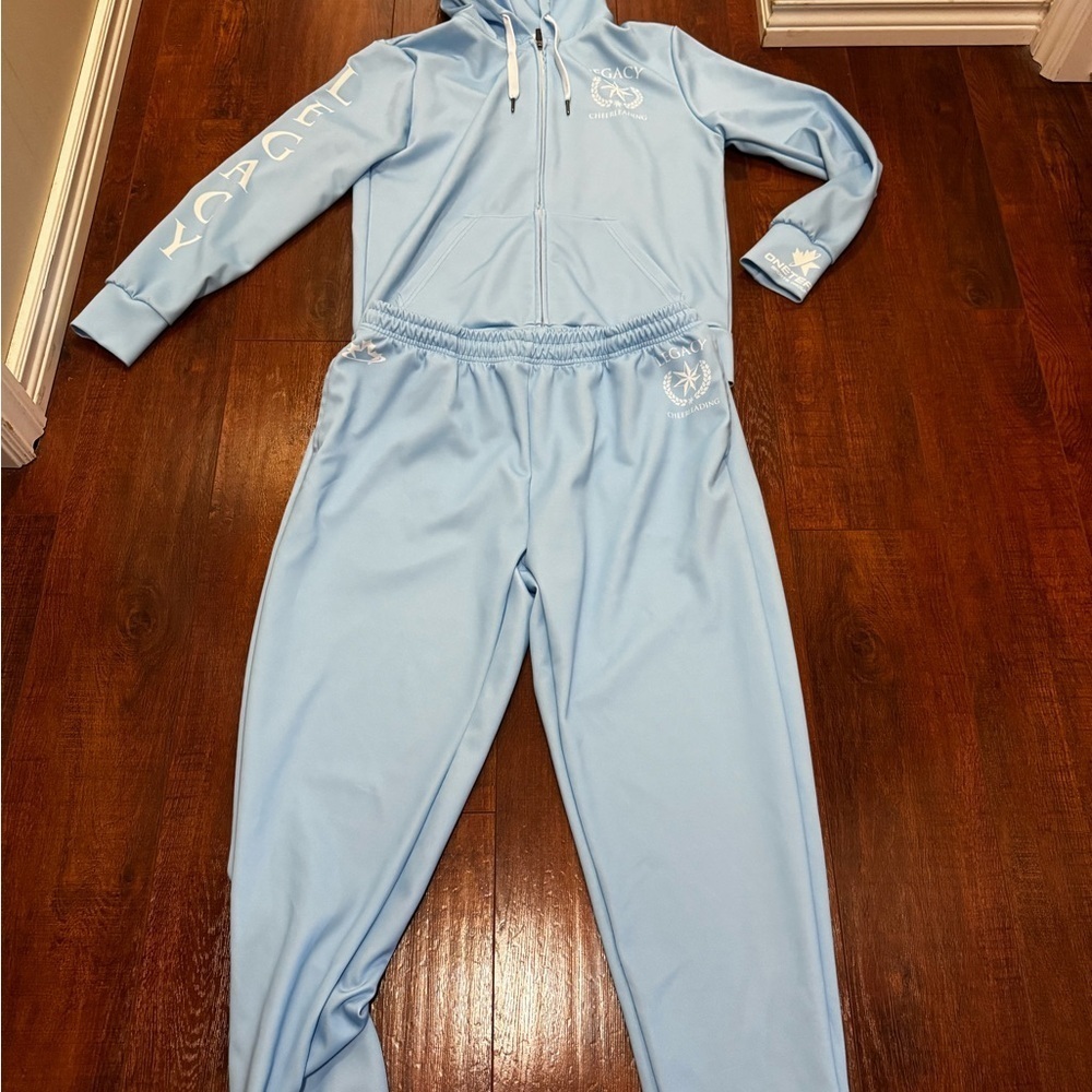 Blue Relaxed Track Pants with Soft Fabric